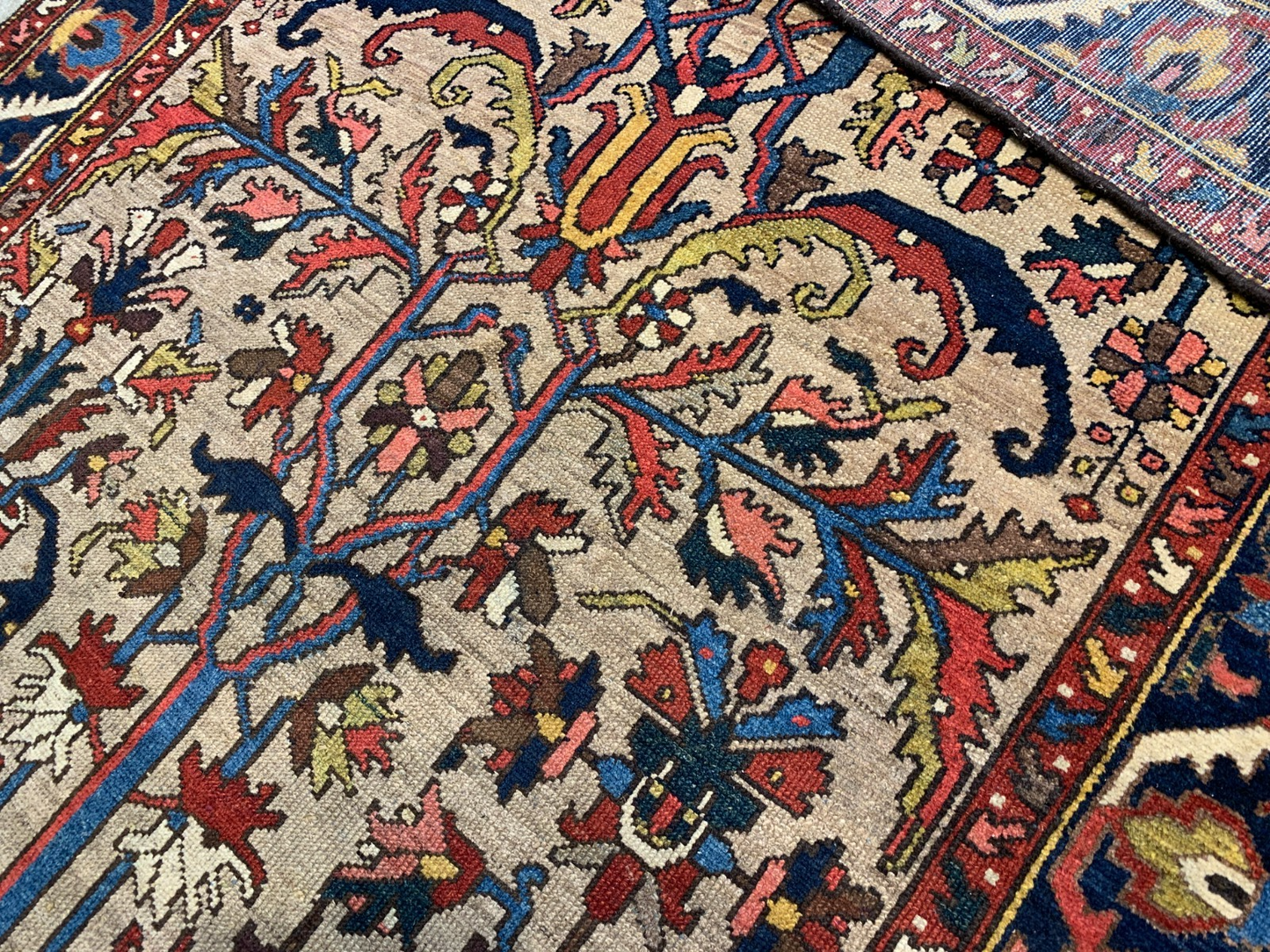 Collector Item -  4'4"x6'4" One-of-a-Kind Antique Fine Wool Bakhtiarie Rug