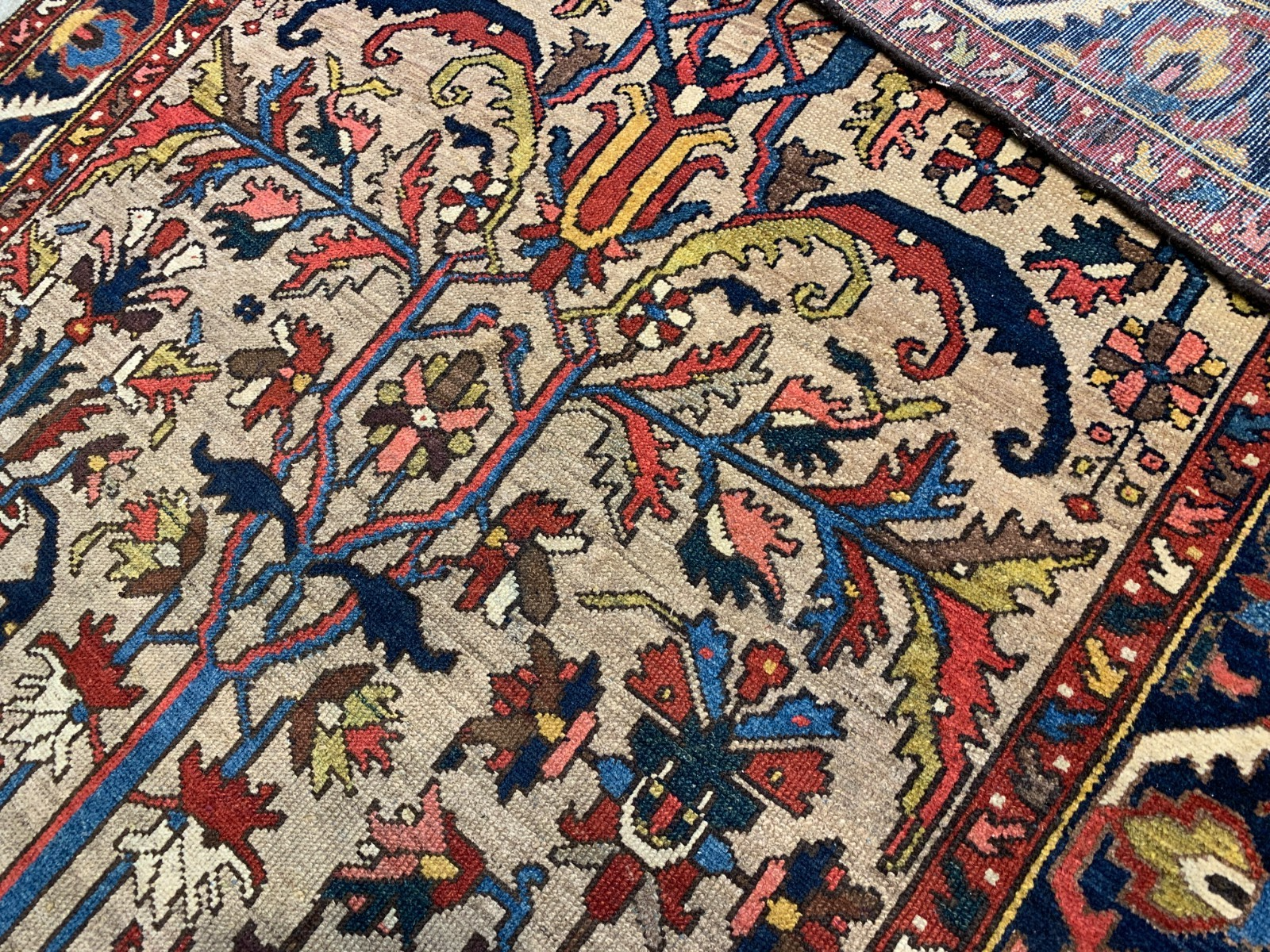 Collector Item -  4'4"x6'4" One-of-a-Kind Antique Fine Wool Bakhtiarie Rug