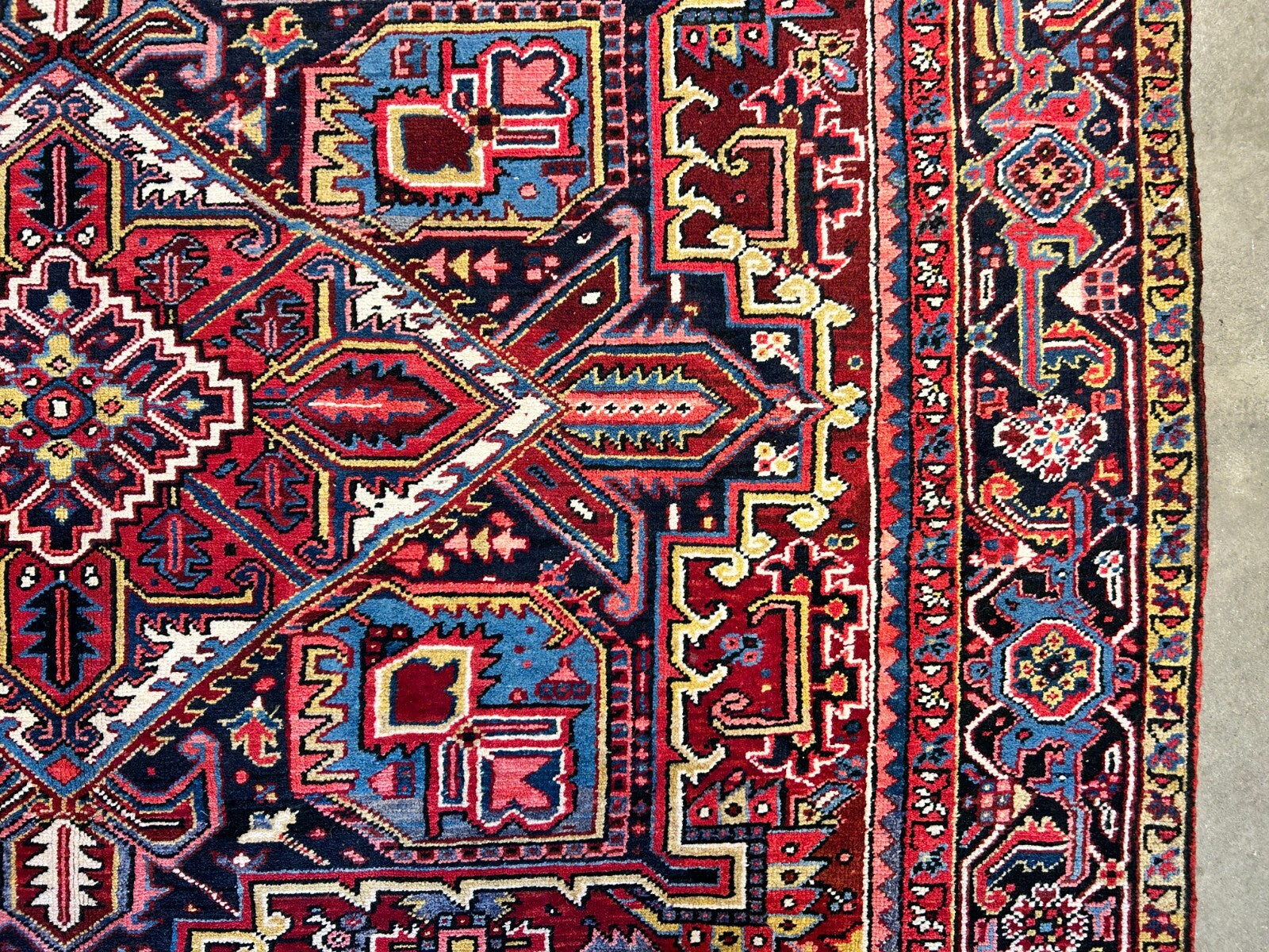 8'10"x12'1" Hand-Knotted 100% Wool Pile Herize Rug