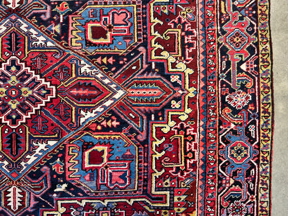 8'10"x12'1" Hand-Knotted 100% Wool Pile Herize Rug