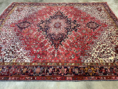 10'x12'4" Hand-Knotted 100% Lamb Wool Herize Carpet - Area Rug