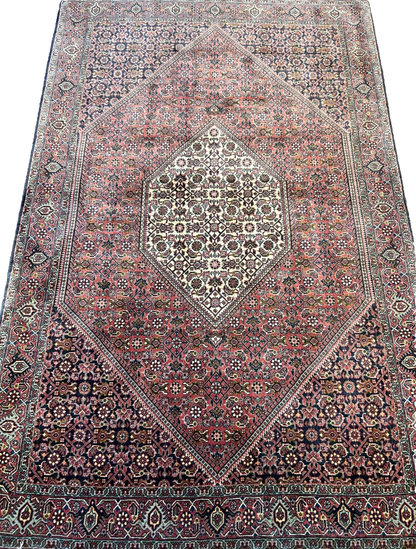 3'8"x5'10" Hand-Knotted 100% Wool Bidjare Carpet - Area Rug