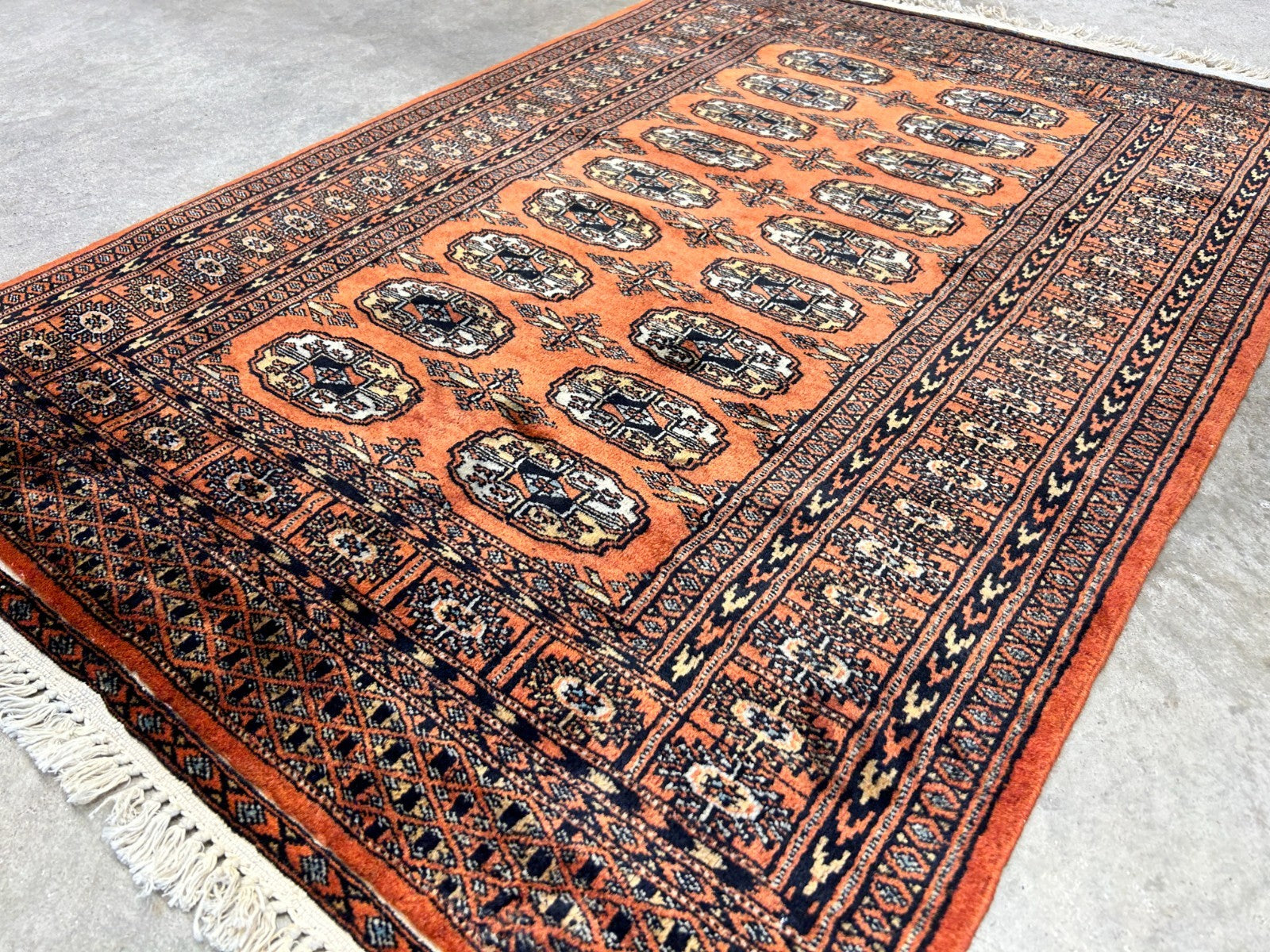 2'8"x3'11" Hand-Knotted 100% Wool Pile Bokhara Rug