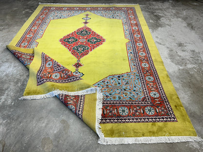 8'2"x11'3" One-of-a-Kind Hand-Knotted 100% Wool Pile Tabrize Carpet - Area Rug