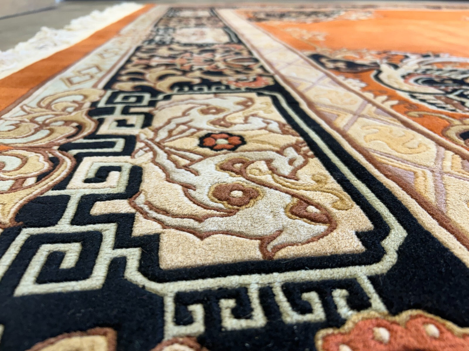 9'x12' Hand-Knotted 100% Wool Pile Oriental Rug