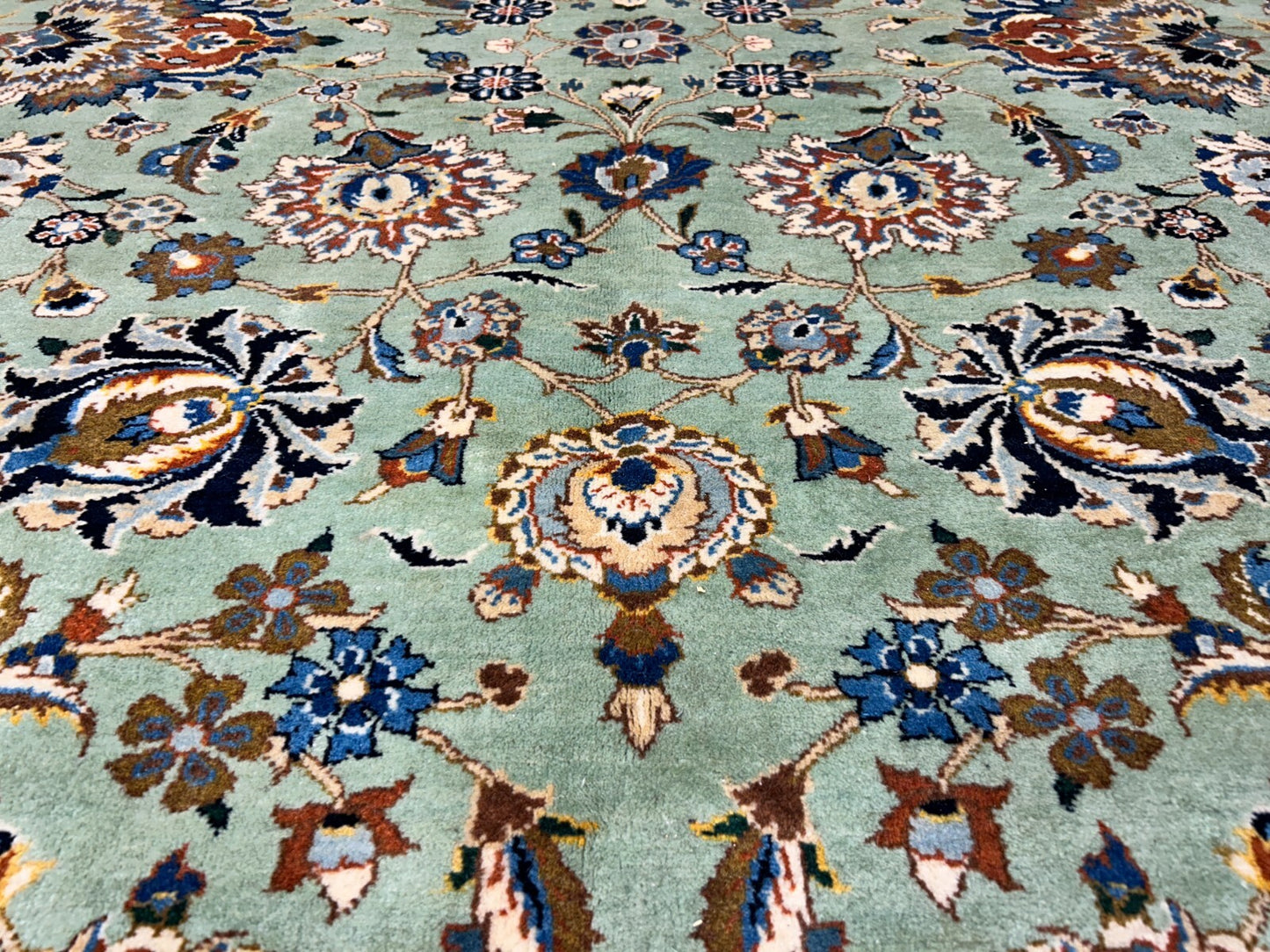 10'6"x14'6" Hand-Knotted 100% Wool Pile Kashane Rug