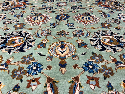 10'6"x14'6" Hand-Knotted 100% Wool Pile Kashane Rug