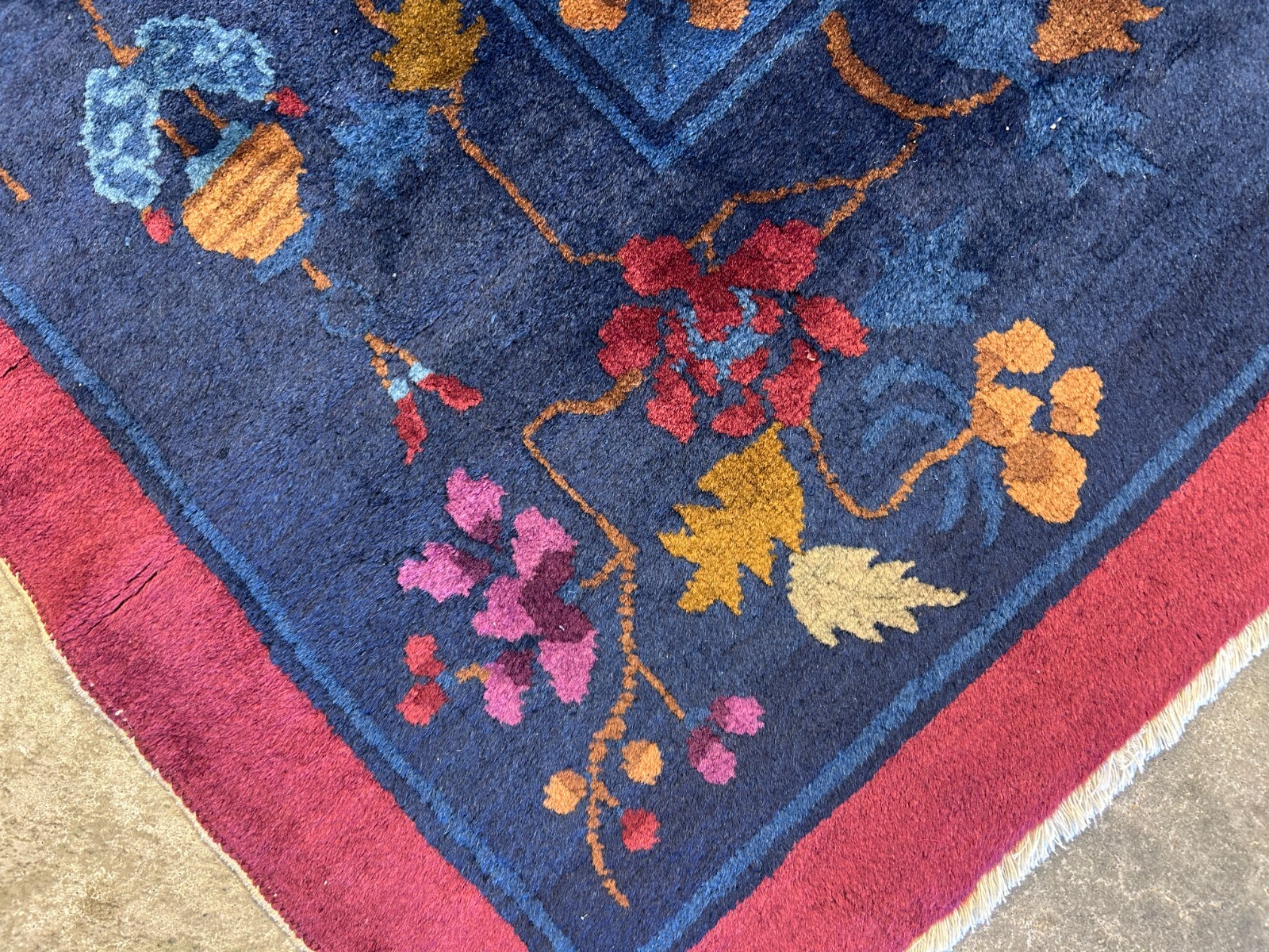 9'x12' Collector Antique Hand-Knotted 100% Wool Pile Art Deco Nichols Rug