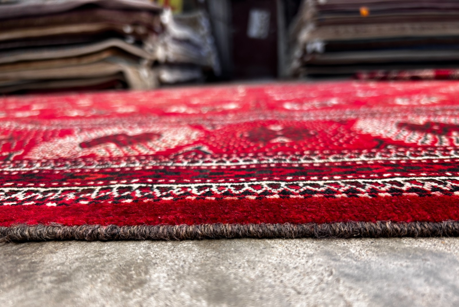 7'6" x 11'5'' Hand-Knotted 100% Wool Pile Turkamane Area Rug - Carpet