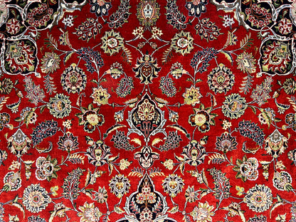 6'10"x9'9" Exquisite Hand-Knotted 100% Silk Kashane Rug
