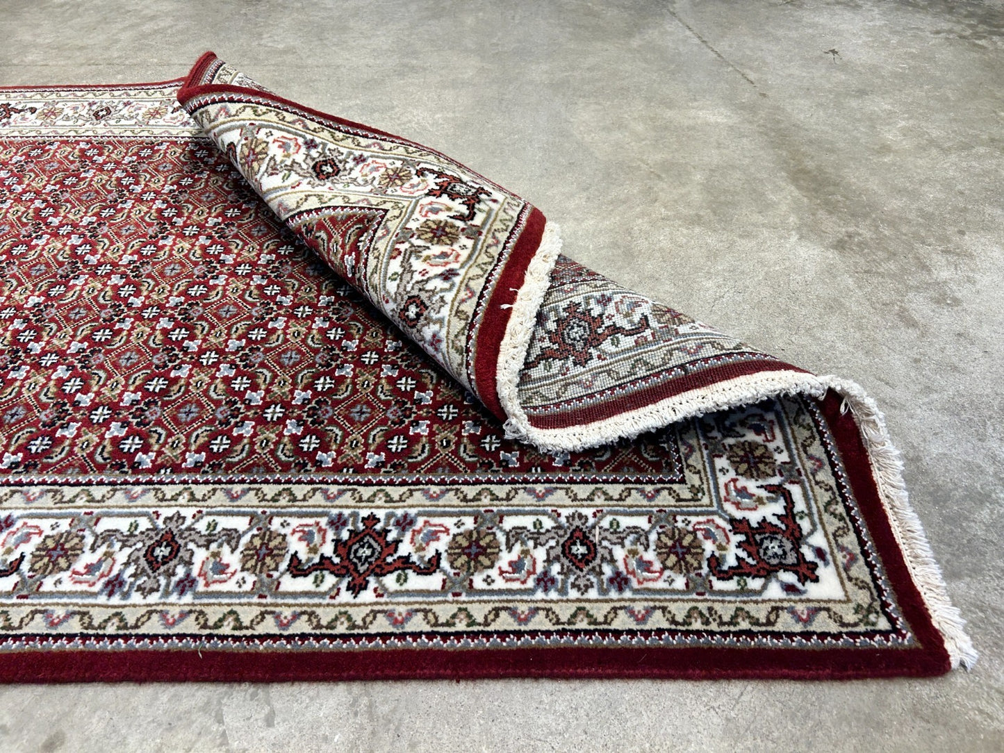 3'2"x5' Hand-Knotted Wool & Silk Tabrize Mahi Rug - Area Carpet