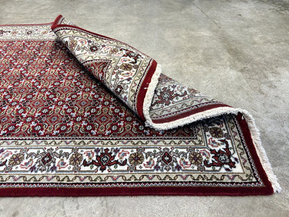 3'2"x5' Hand-Knotted Wool & Silk Tabrize Mahi Rug - Area Carpet