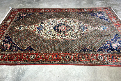 6'6"x10'0" Hand-Knotted 100% Wool Pile Bakhtiarie Carpet - Area Rug