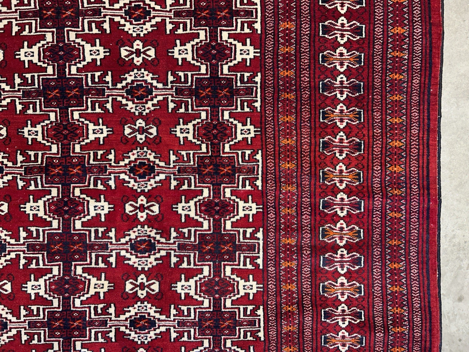 7’7”x10’ Hand-Knotted 100% Wool Pile Bokhara Area Rug - Carpet