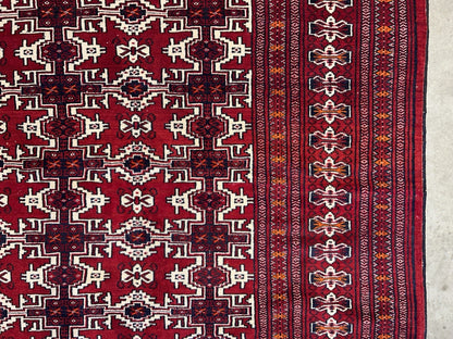 7’7”x10’ Hand-Knotted 100% Wool Pile Bokhara Area Rug - Carpet