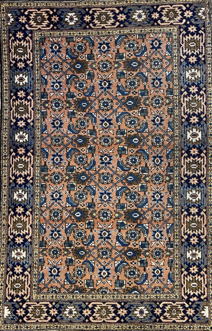 3’4”x5’2” Vintage Hand-Knotted 100% Wool Pile Bidjar Area Rug - Carpet