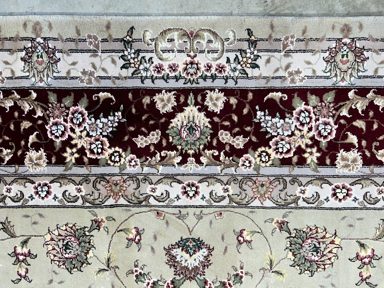 9'x12' Hand-Knotted Wool & Silk Pile Sinopersian Carpet - Area Rug