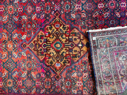 5'1" x 8'1" Hand-Knotted 100% Wool Pile Hamadane Sennehe Area Rug