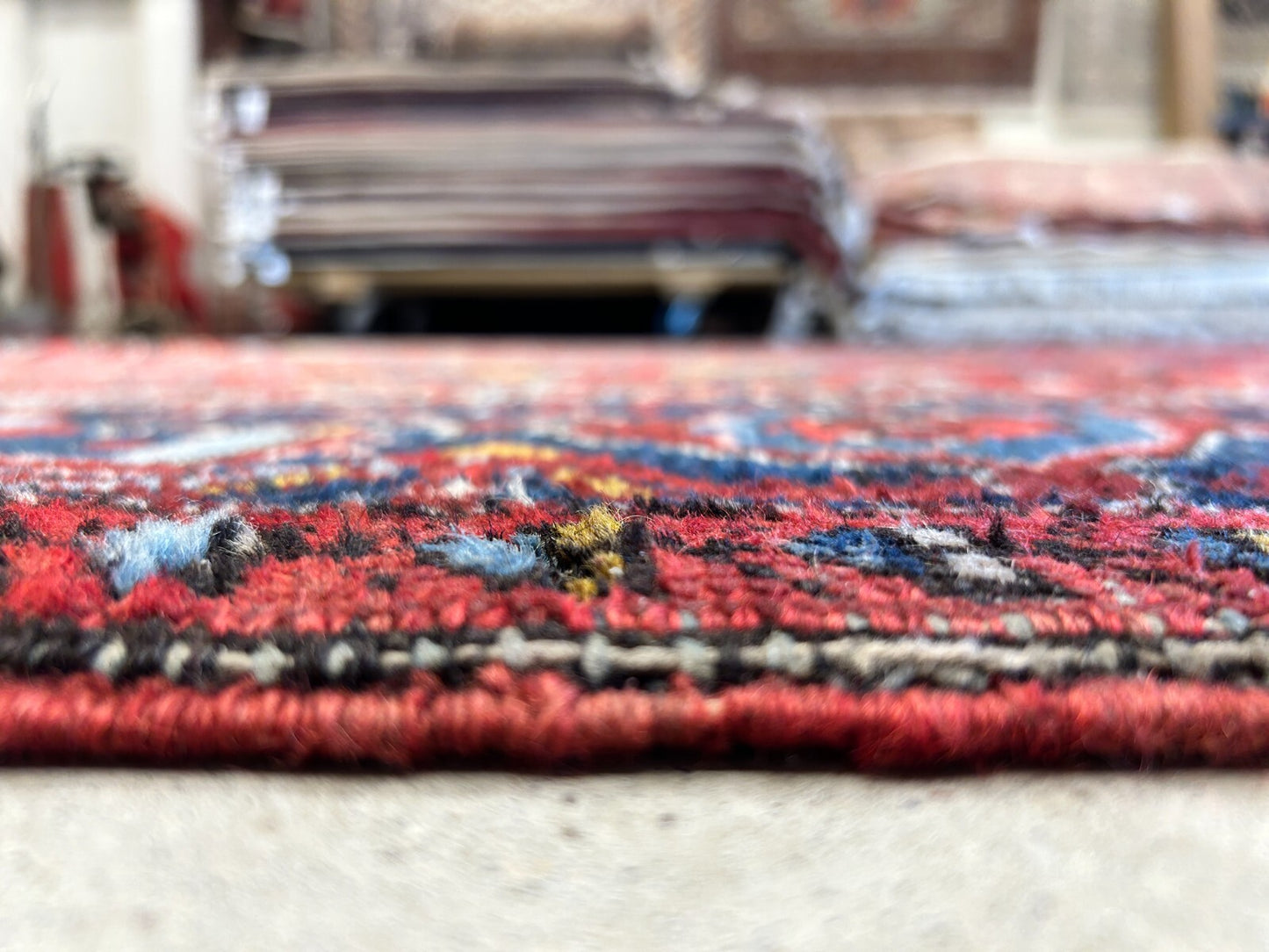 8'2"x10'11" Collector Antique 100% Wool Pile Herize Rug