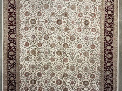 9'x12' Very Fine Hand-Knotted 100% Lamb Wool Pile PakPersian Rug