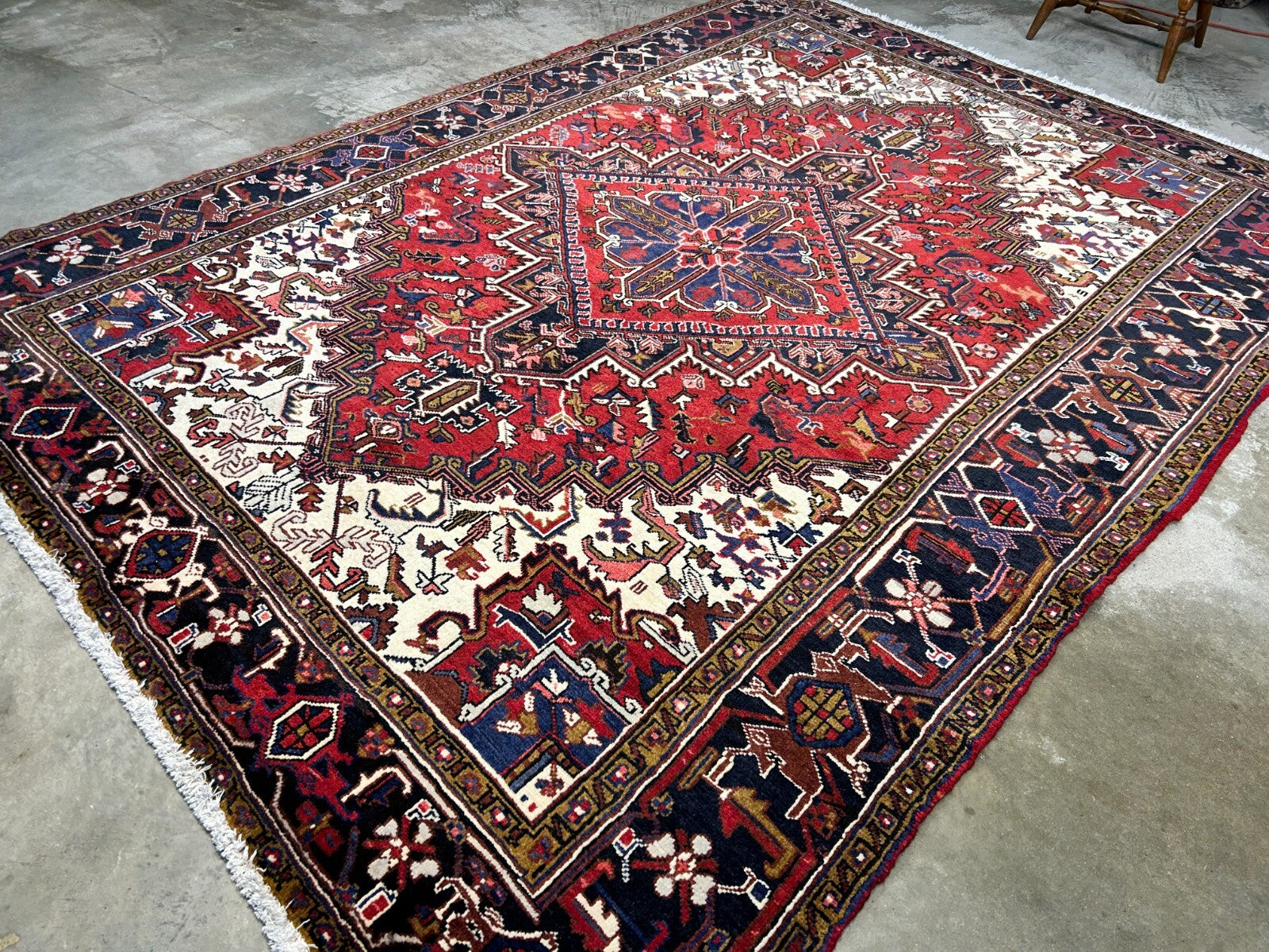 7'3"x10'3" Hand-Knotted 100% Wool Herize Carpet - Area Rug