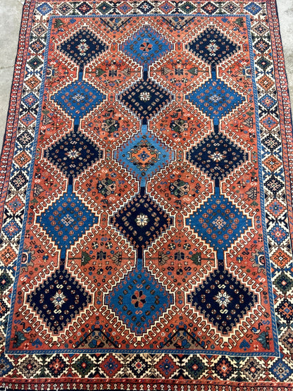 2'4"x4'9" Hand-Knotted 100% Wool Pile Yalamehe Rug