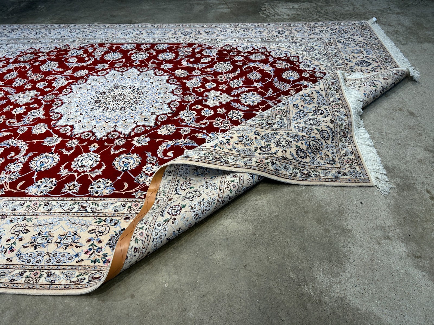 6'7"x9'6" Fine Hand-Knotted Wool & Silk Naine Rug - Area Carpet