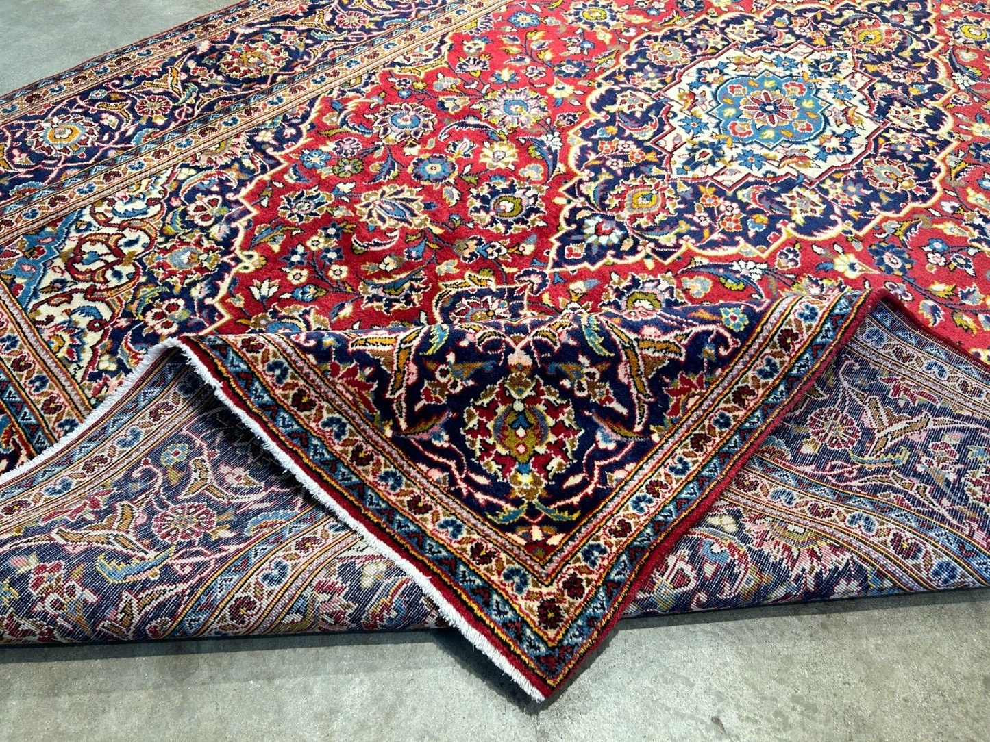 6'4"x9'11" Hand-Knotted 100% Wool Pile Kashanne Carpet - Area Rug