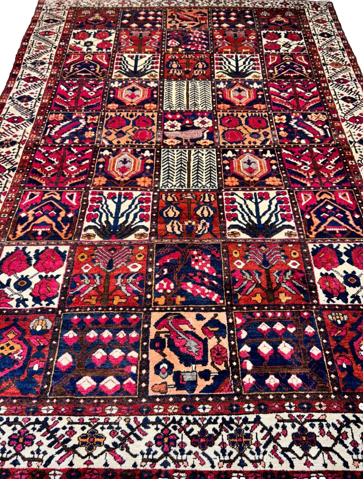7'1"x10'1" Hand-Knotted 100% Lamb Wool Bakhtiarie Carpet - Area Rug
