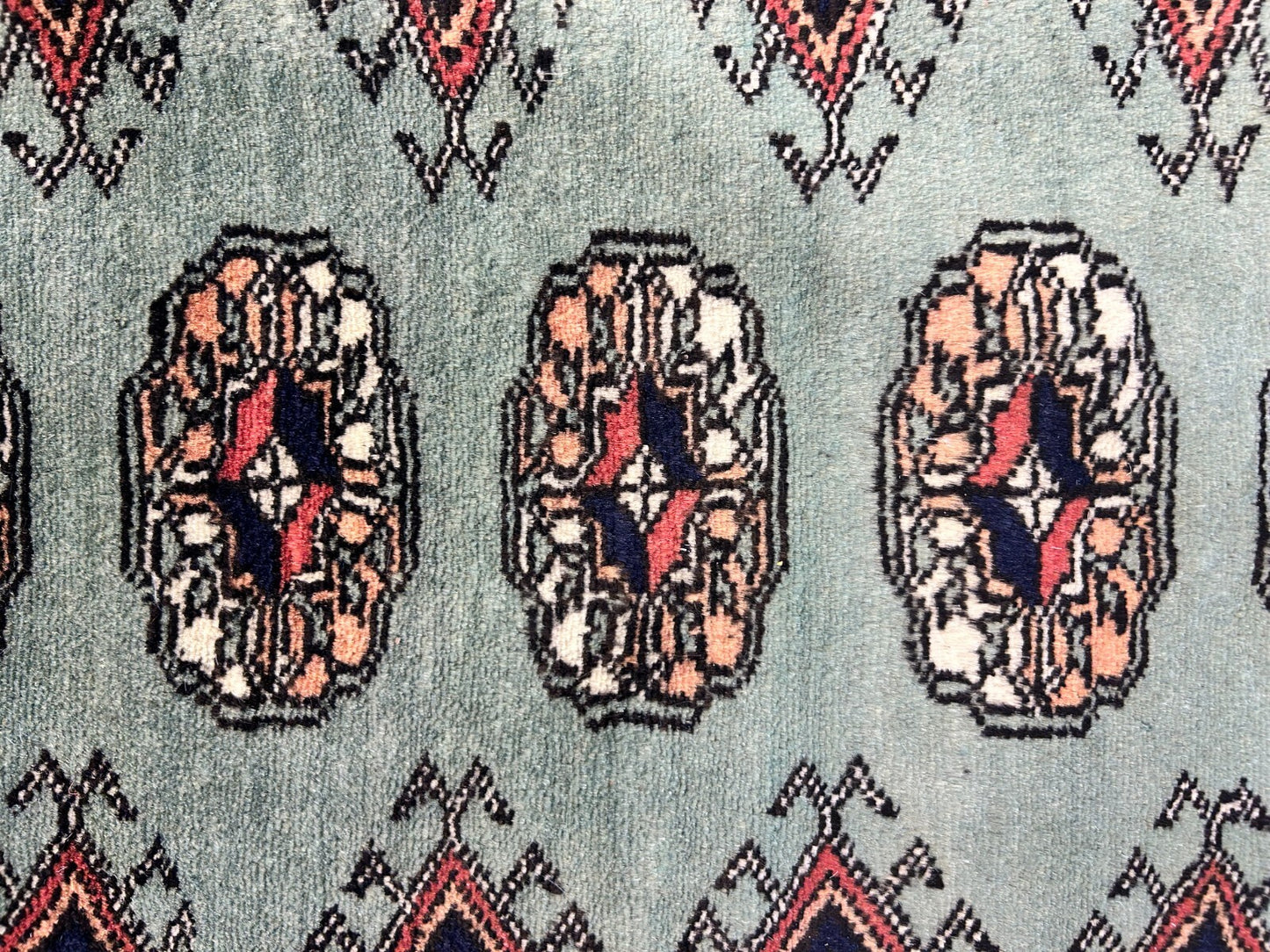 9'2"x12'2" Hand-Knotted 100% Wool Pile Bokhara Design Carpet - Area Rug