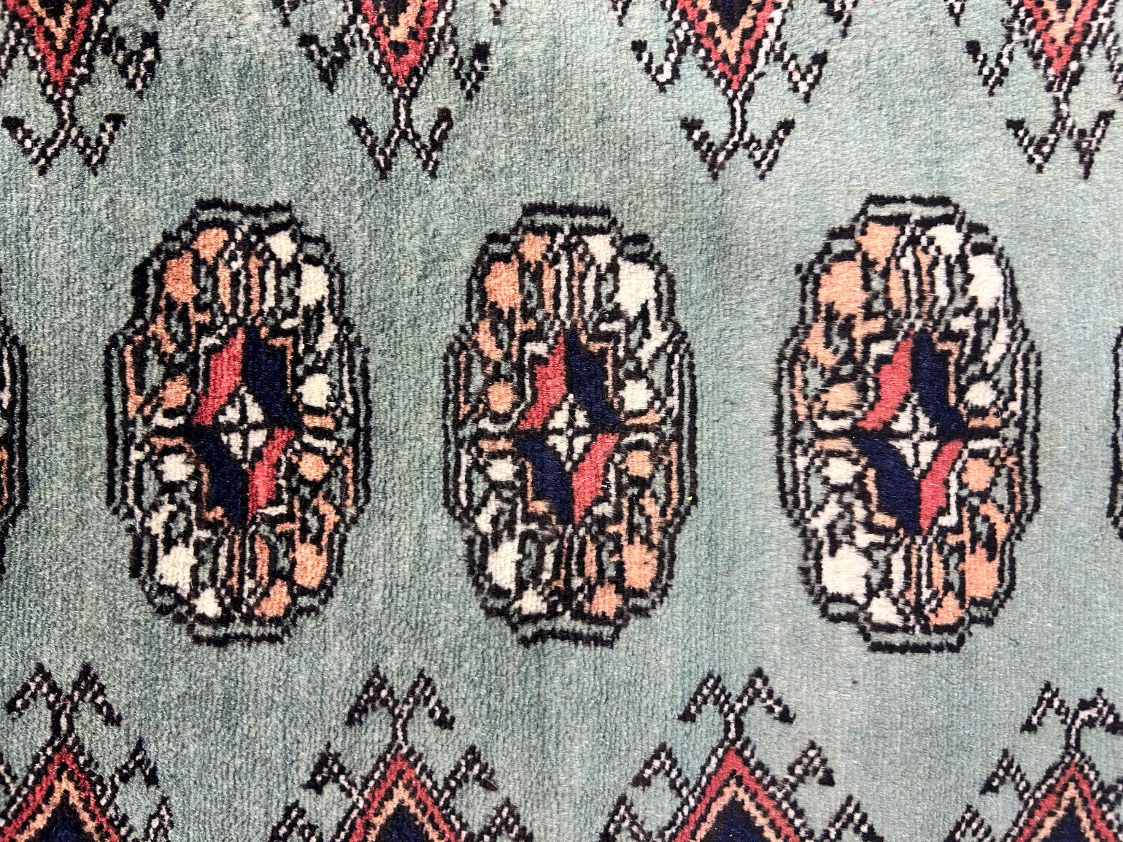 9'2"x12'2" Hand-Knotted 100% Wool Pile Bokhara Design Carpet - Area Rug