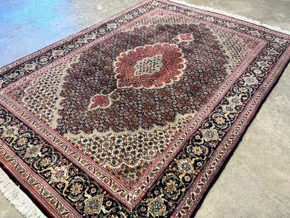 3'4"x4'8" Hand-Knotted 100% Wool Pile Tabrize Mahi Rug
