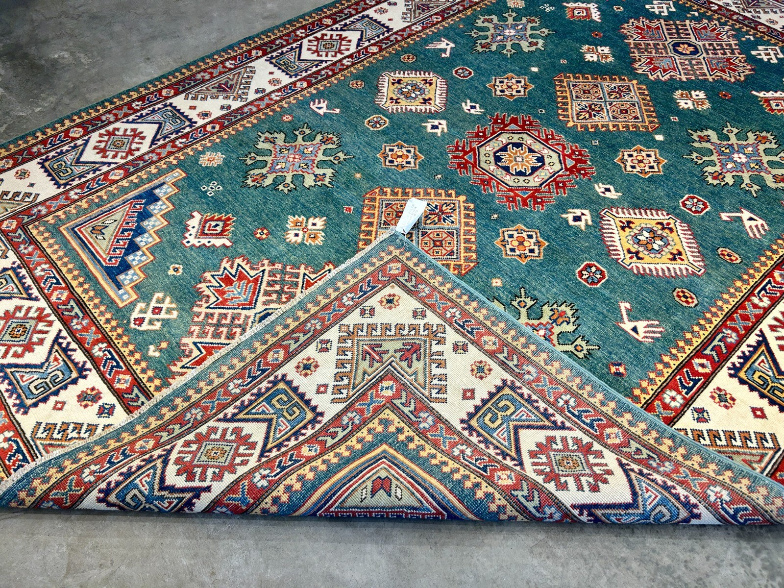 7'x10' Hand-Knotted 100% Wool Carpet - Fine Kazak Area Rug