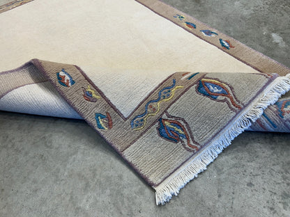 3'x5'3" Hand-Knotted 100% Wool Pile Nepali Area Rug - Carpet