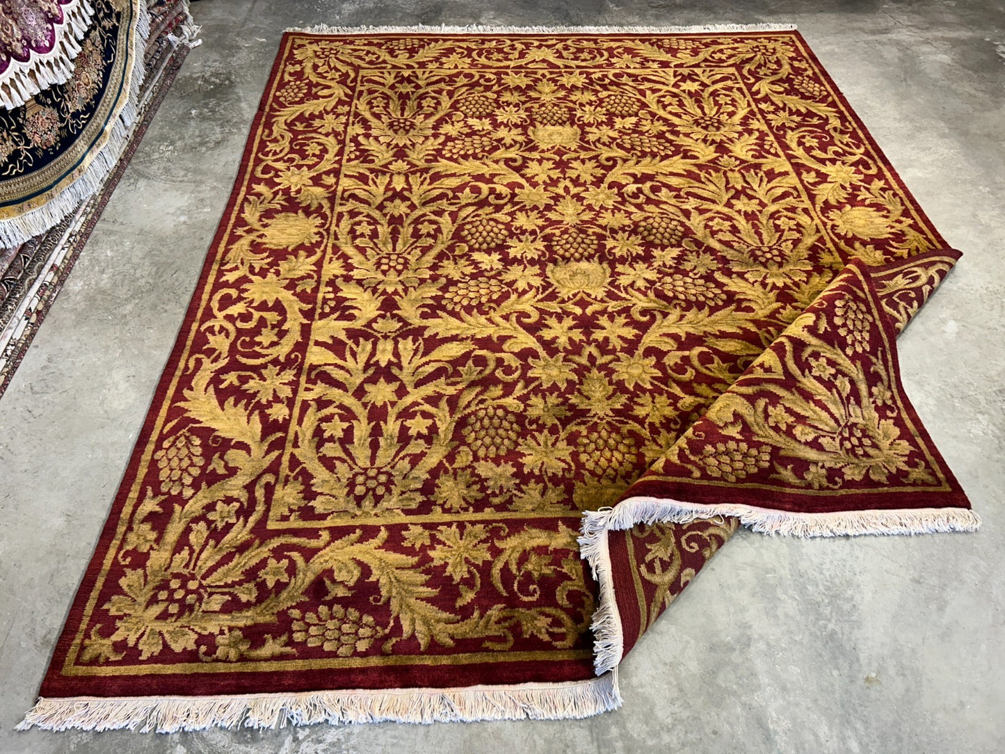 8'x10' Hand-Knotted 100% Wool Pile All-Over Area Rug - Carpet