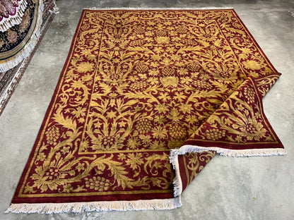 8'x10' Hand-Knotted 100% Wool Pile All-Over Area Rug - Carpet