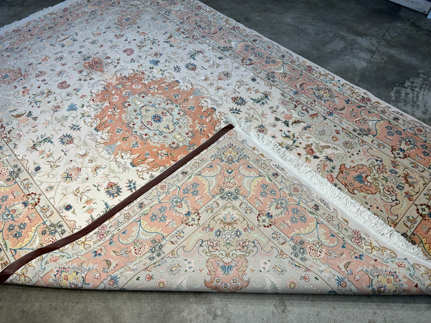 6'7"x9'10" Extra-Fine Hand-Knotted Wool & Silk Blend Tabrize Carpet - Area Rug