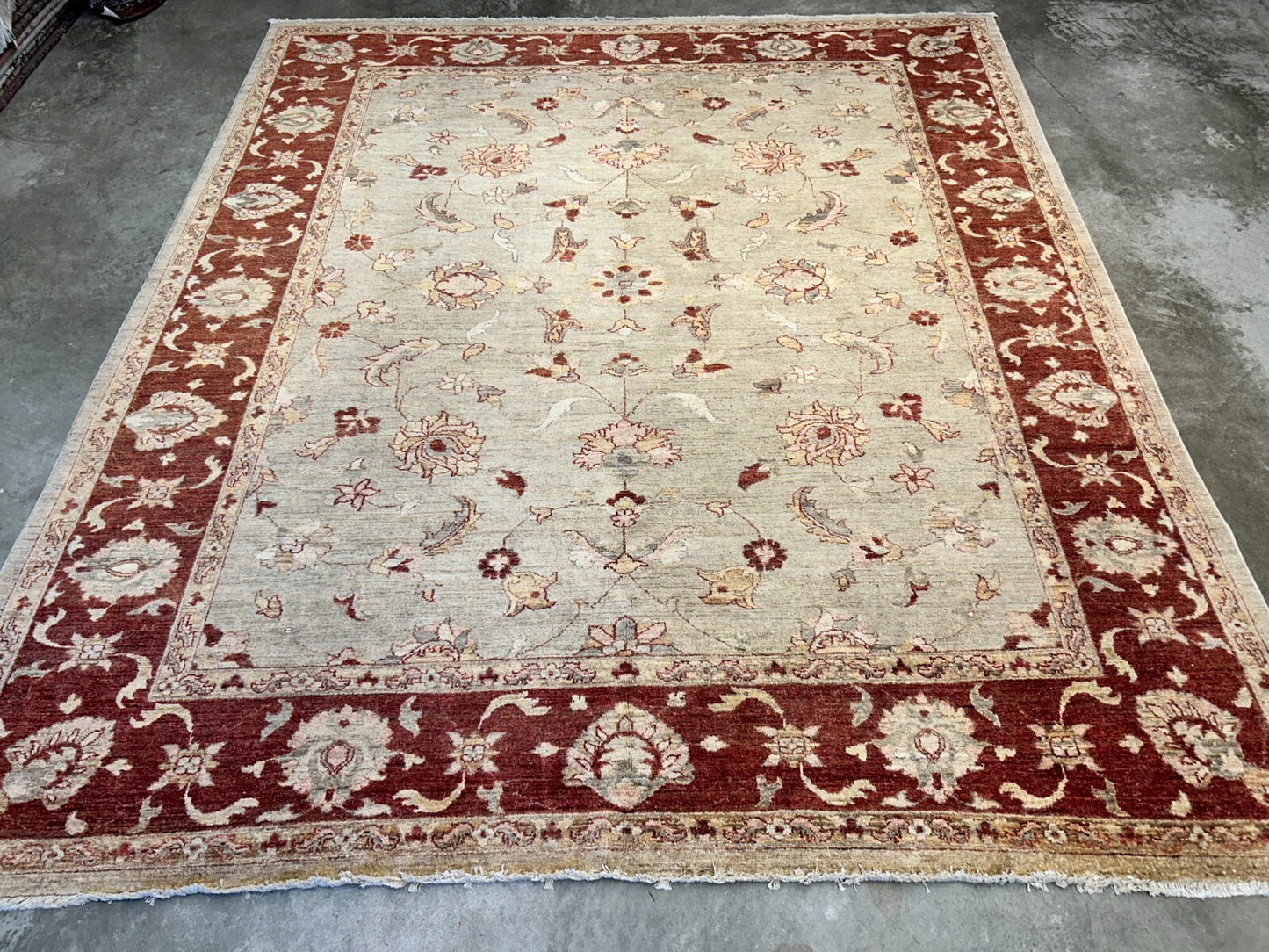 9'x12' Hand-Knotted 100% Wool Pile Indo-Agra Carpet - Area Rug