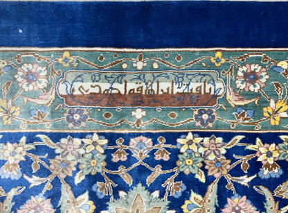 10'1"x13'1" Exquisite Signed Hand-Knotted 100% Silk Qume Rug