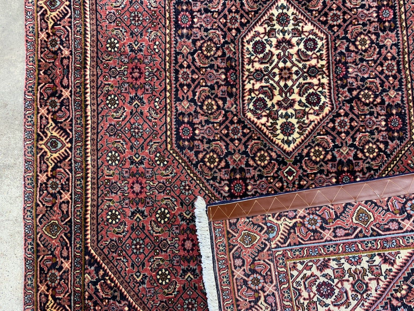 3'7"x6'1" Hand-Knotted 100% Wool Pile Bijare Carpet - Area Rug