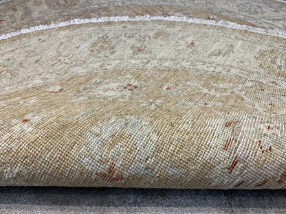 4' Diameter Exquisite Hand-Knotted 100% Wool Pile Oriental Rug