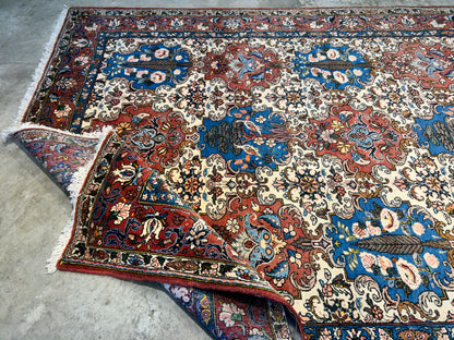 6'7"x9'5" Hand-Knotted 100% Lamb Wool Bakhtiarie Carpet - Area Rug