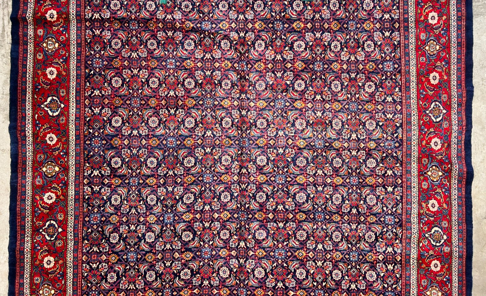 10'5"x14' Hand-Knotted 100% Wool Pile All-over Herati Rug