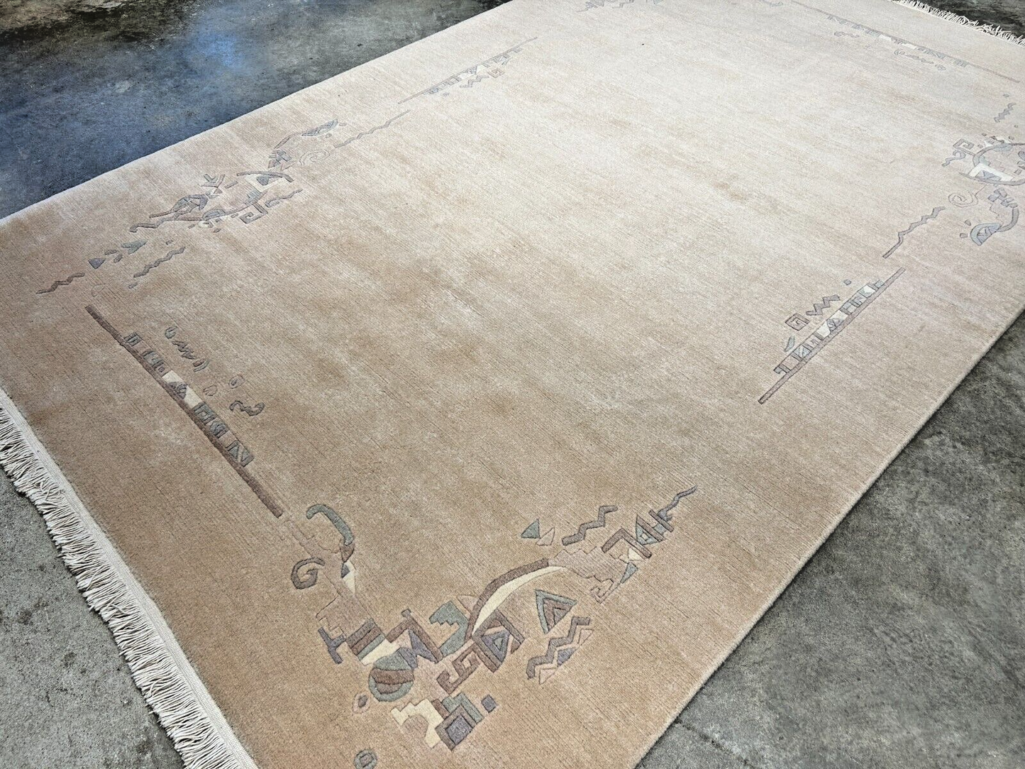 6'6"x9'11" Hand-Knotted 100% Wool Pile Indo-Nepali Carpet - Area Rug