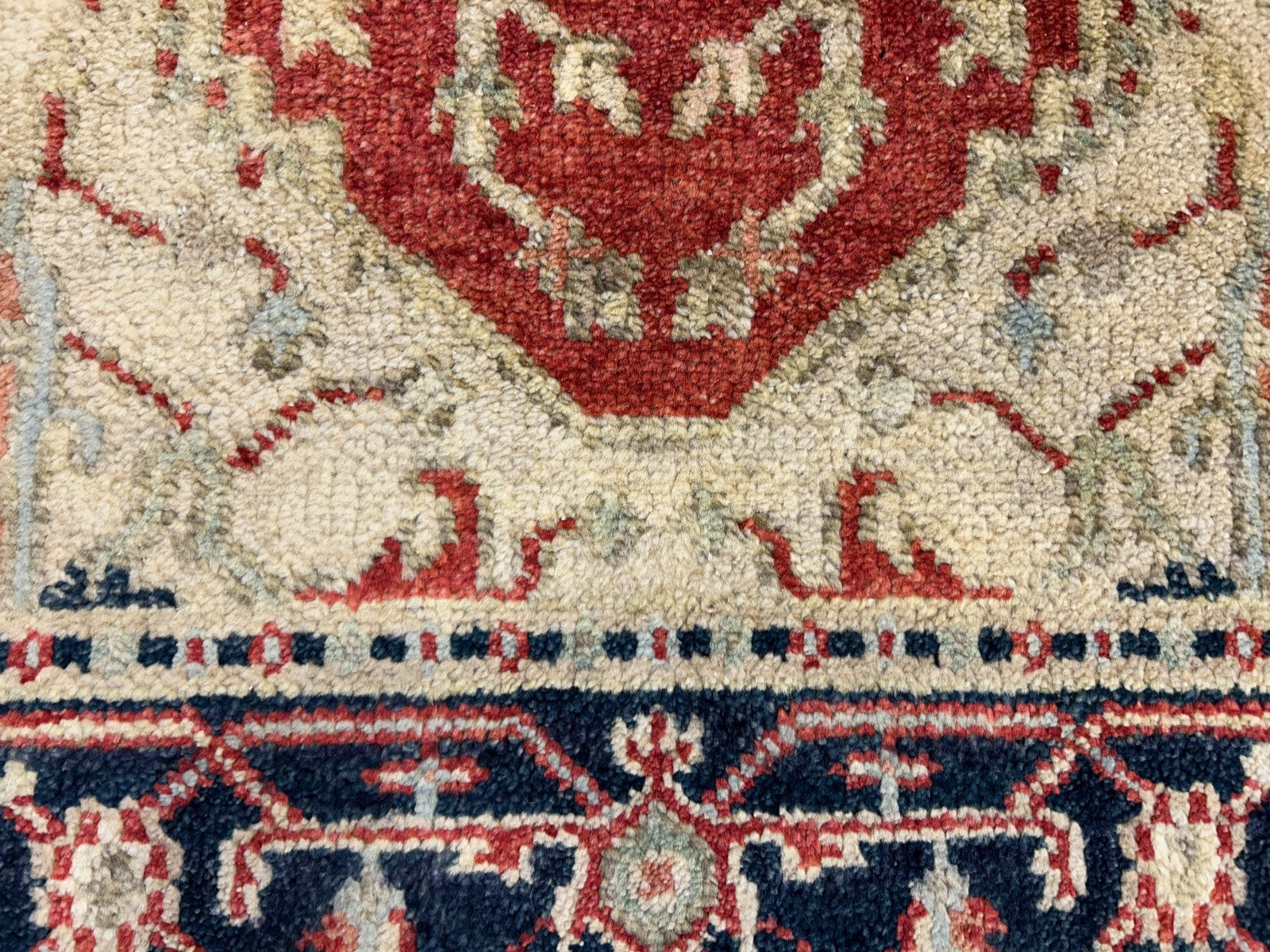 3’x5’ Hand-Knotted 100% Wool Indoserapi Area Rug - Carpet