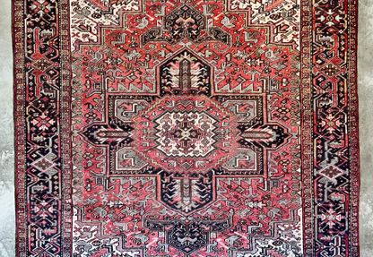 8'10"x11'8" Hand-Knotted 100% Wool Pile Herize Rug