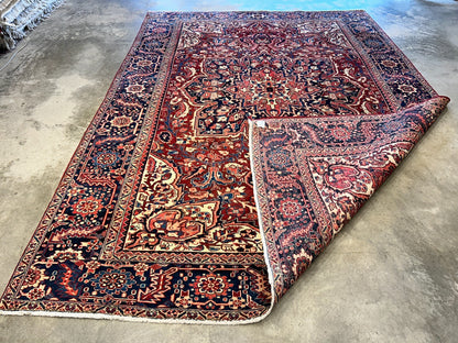 8'5"x11'9" Hand-Knotted 100% Wool Pile Herize Rug