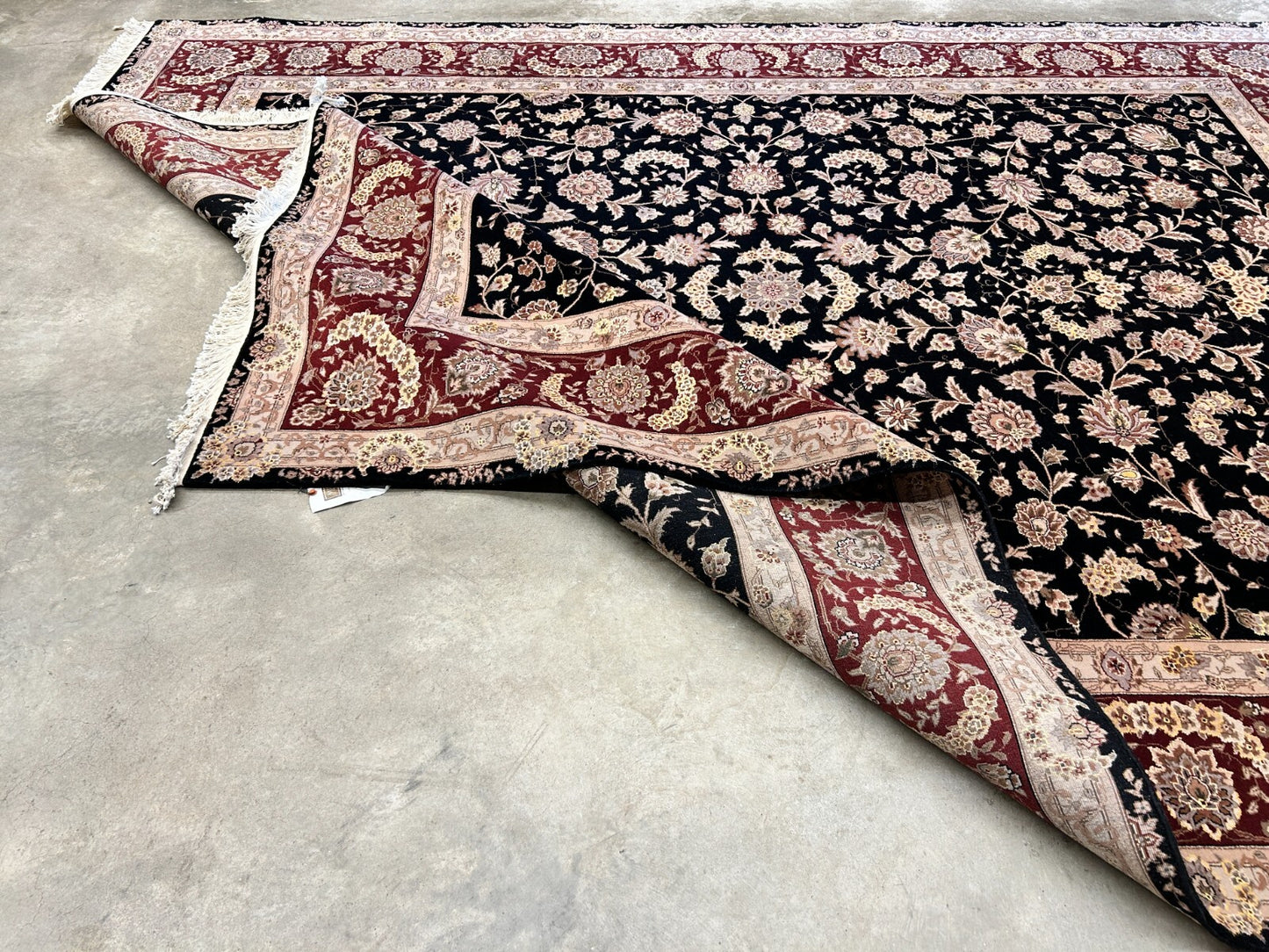 8'6"x11'6" Hand-Knotted Wool & Silk Pile Sinopersian Carpet - Area Rug