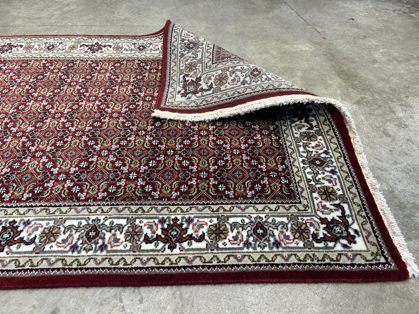 3'2"x5' Hand-Knotted Wool & Silk Tabrize Mahi Rug - Area Carpet