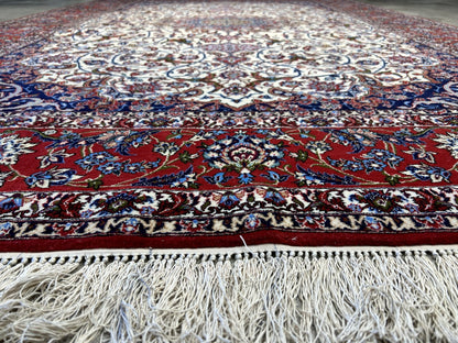 6'6"x10'2" Extra-Fine Hand-Knotted Wool & Silk  Isfahane Seirafian Rug - Signed